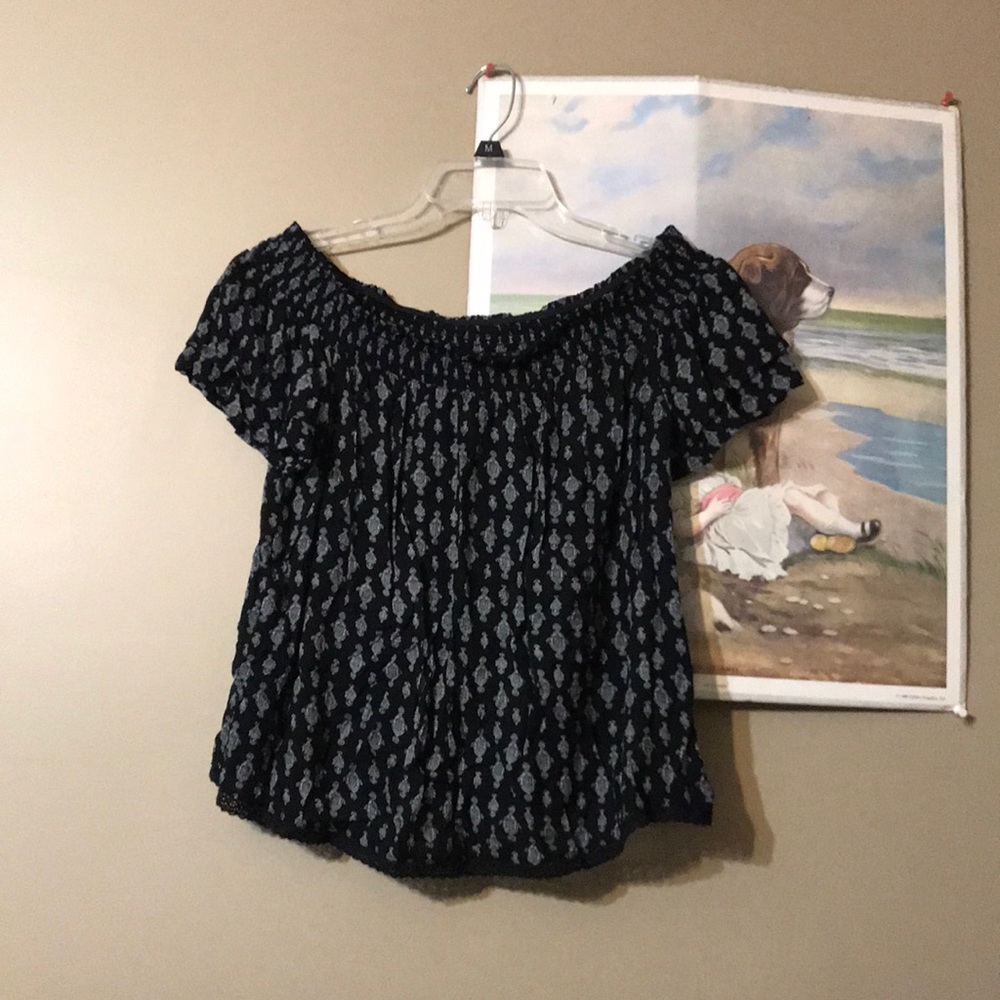 Xhilaration off the shoulder top lace detail Small